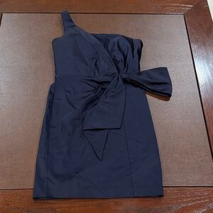 NWT Lauren Ralph Lauren cocktail dress with corset bodice , navy size 0